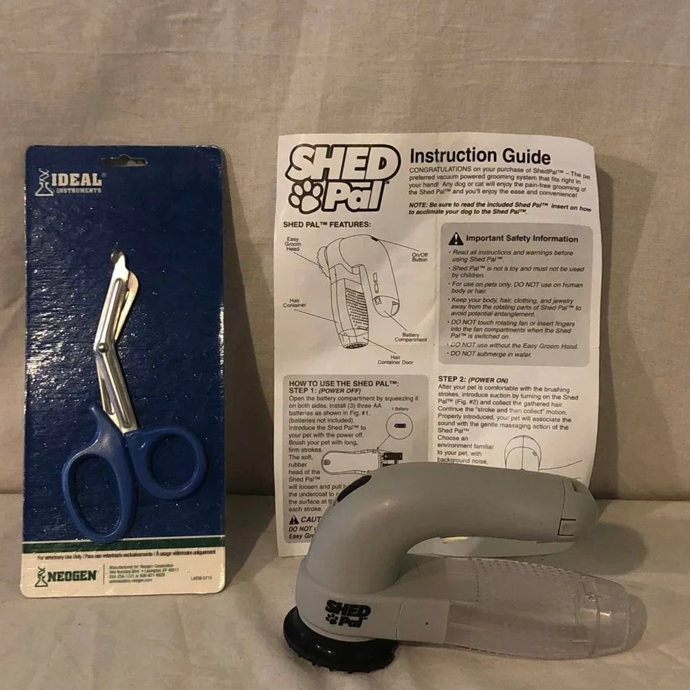 Pet Grooming Shed Pal Brush & NIP Ideal Instruments Scissors